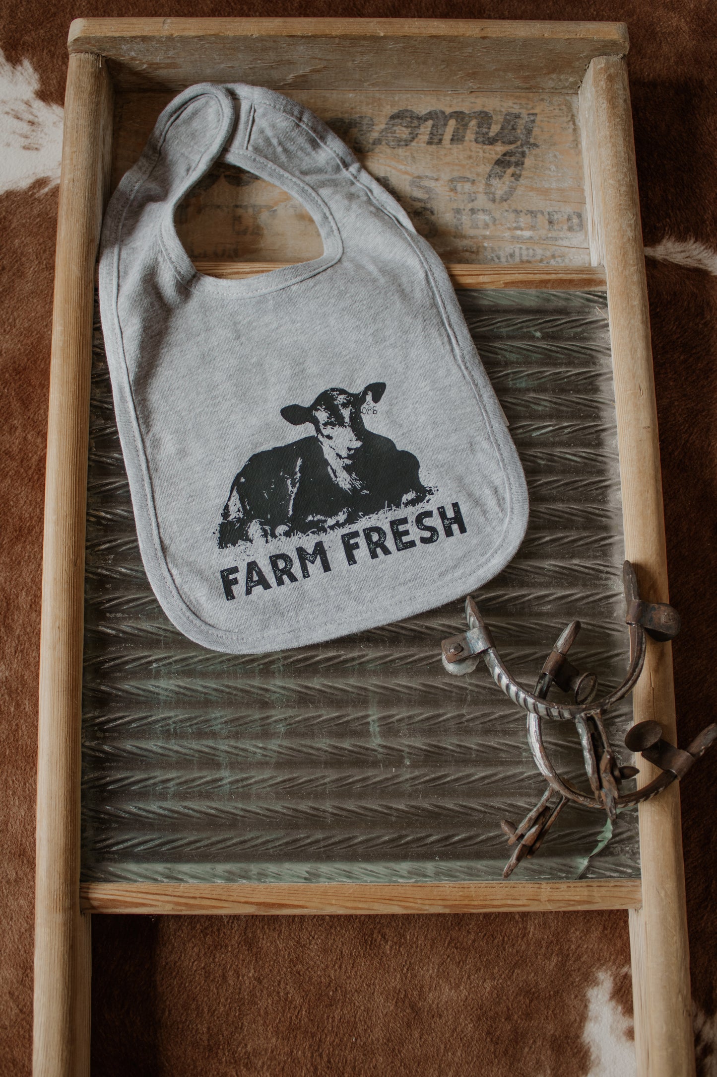 Farm Fresh Bib - Grey