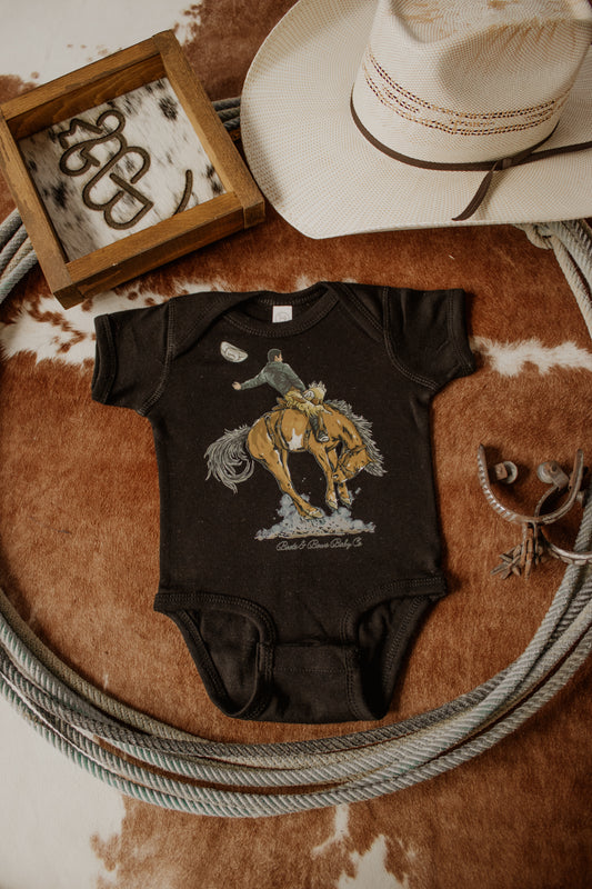 Bronc Rider Onesie - Black
