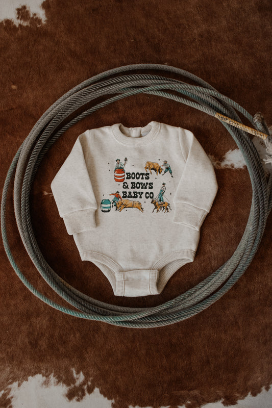 Boots & Bows Rodeo Clown Fleece Onesie